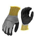 stanley workwear jacket Talla única (L) (Talla 10) Stanley Workwear Guantes de agarre impermeables, Gris/Negro/Amarillo, L