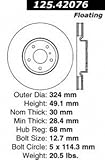 Centric 125.42076 Disc Brake Rotor