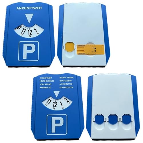 Disco Orario Auto, Set 2 Pezzi, Blu