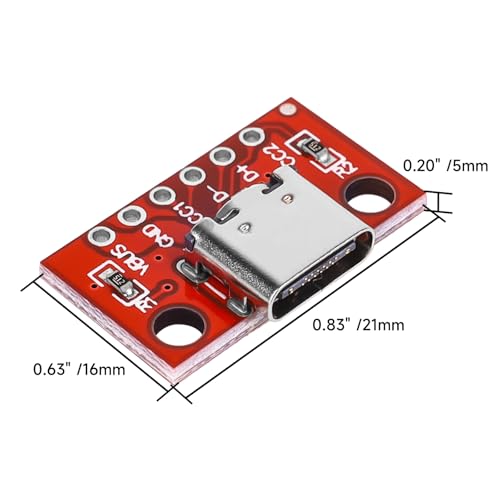 8PCS USB Tipo C tablero de prueba conector hembra USB3.1 miniatura 5