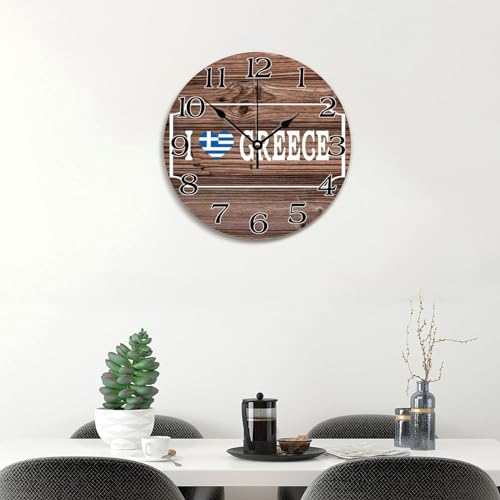 Horloge murale bois Grèce déco de style ferme et salon convivial - 4