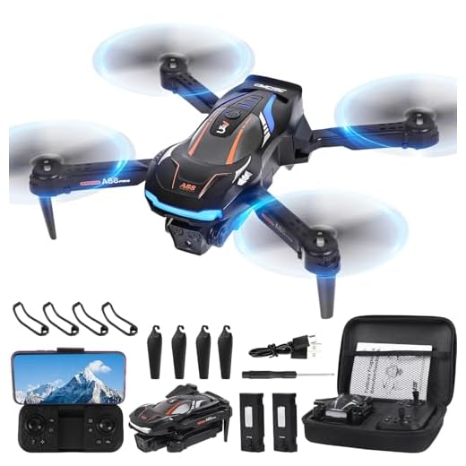 Mini Drone pour Enfant avec Caméra 1080P HD, Avec une touche décollage/atterrissage, Flip 3D, Capteur de gravité, Contrôle gestuel, 2 Batteries, drones Fpv pour enfants adultes débutants (Noir)