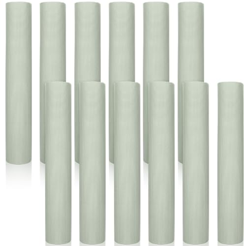 Timgle 12 Pack 68 x 24 Yoga Mat Bulk 4mm Thick Extra Long Sports Mat Anti Slip Tear Resistant Yoga Exercise Set for Fitness Stretching Home Workout Gym and Studio (Gray Green)