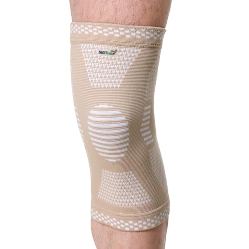 NeoTech Care Knee Support Brace - Breathable - Men, Women, Right or Left (Beige Color, Size L, 1 Unit)