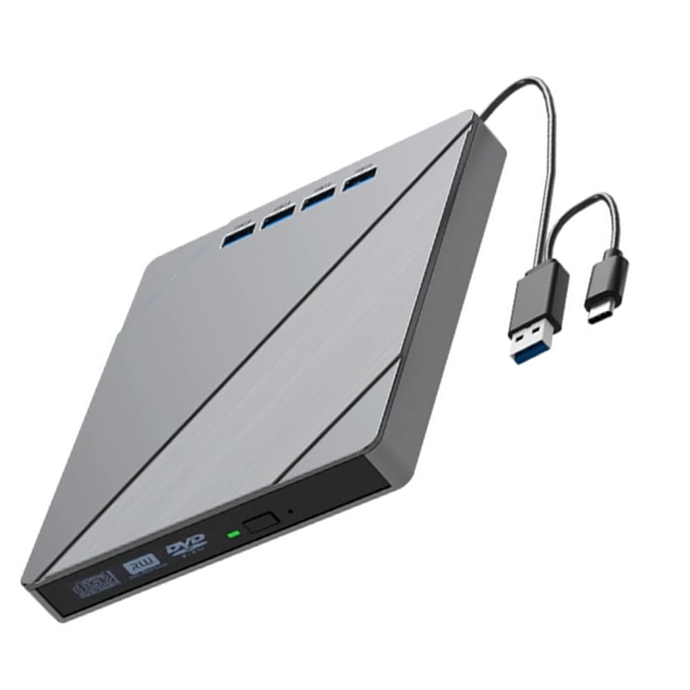 Odtwarzacz dysków CD/DVD 7 w 1 zewnętrzny USB 3.0 przenośny Blu Ray do laptopa, gniazda nagrywarka czytnik pisarz