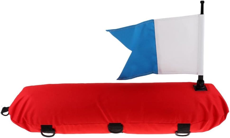 Enhanced Scuba Diving Float with Dive Flag | High Visibility Buoy for Freedivers, Spearfishers | Weight, Portable Dive Marker Equipment