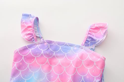 Image of Akokvlar Two Pieces Swimsuit Mermaid Bikinis Tankini Bathing Suit for Little Girls