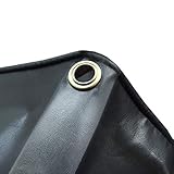 EUTYRG Große, strapazierfähige Plane, Schwarze Verdunkelungsplane mit Ösen | strapazierfähig,...