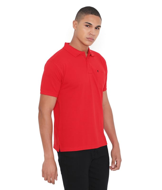 Image of VIP Cotton Rich Fabric Pique Knit Polo Collar T-Shirt Combo Set for Mens with Pockets