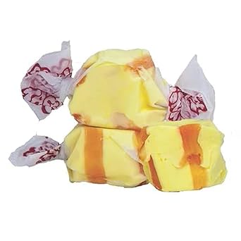 Banana Salt Water Taffy, Individually Wrapped, Old Fashioned, 1 lb | Soft & Chewy Taffy Candy, Bulk Bag, Great for Parties & Movie Night