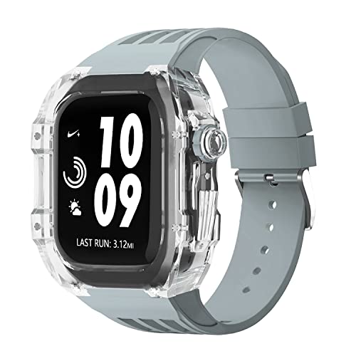 Bracelet pour iWatch Series 6 44mm avec boîtier antichoc résistant aux rayures de l'écran