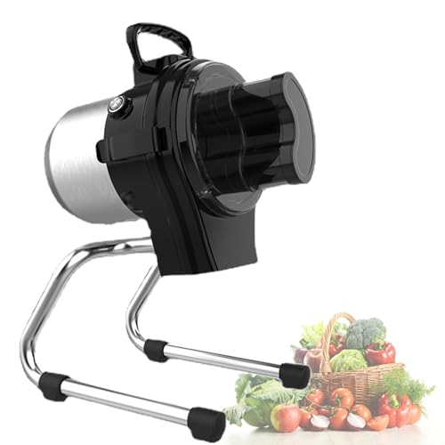 LjyAeono Cortadora de Verduras de Cocina, cortadora de Verduras eléctrica, procesador de Verduras de Acero Inoxidable Desmontable, procesador de Alimentos Comercial FC-110SC