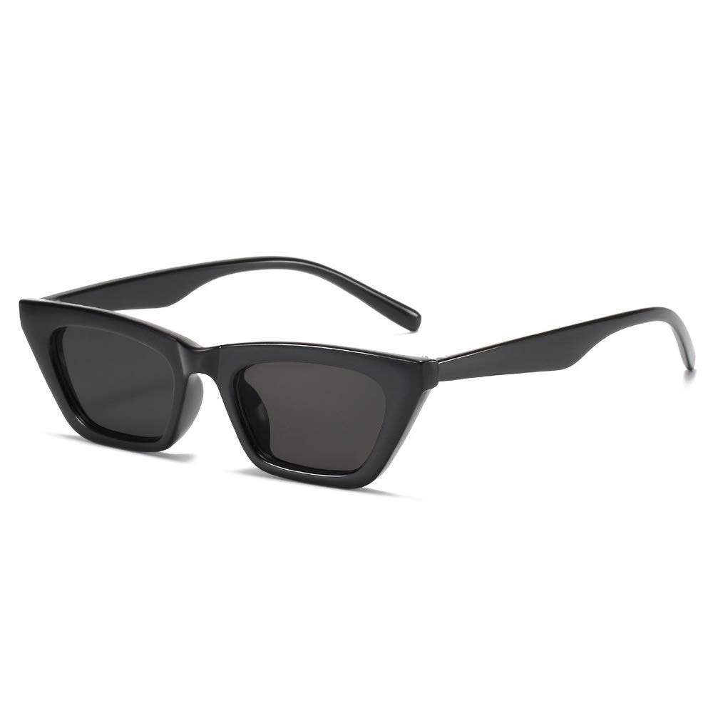 BOJOD Square Cat Eye Sunglasses For Women Fashion Vintage Trendy Cateye Sunglasses For women Black