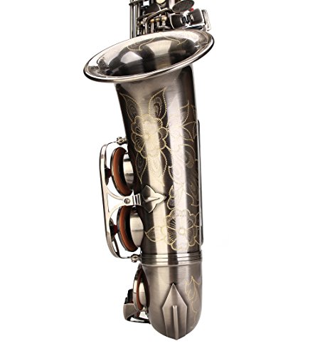 Image of GLORY Engraved Flower Design High Grade Antique Finish Series PR4, E Flat Alto Saxophone with 11reeds,8 Pads Cushions,case,carekit