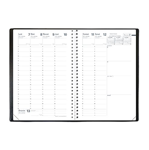 41tPWMRXO2L Quo Vadis - Collection: Impala Spiral Minister - Civil Diary - Weekly - Format: 16x24cm - Colors: Black - Year: 2025