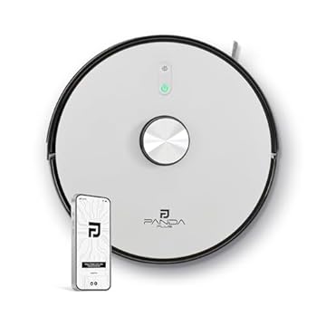 Robô Aspirador de Pó Inteligente AMG-R3 PRO 3 em 1 Varre, Aspira e Passa Pano com Mapeamento a Laser LDS, Compatível com Alexa e Google, Wi-Fi, App e Controle Remoto Panda Plus Bivolt