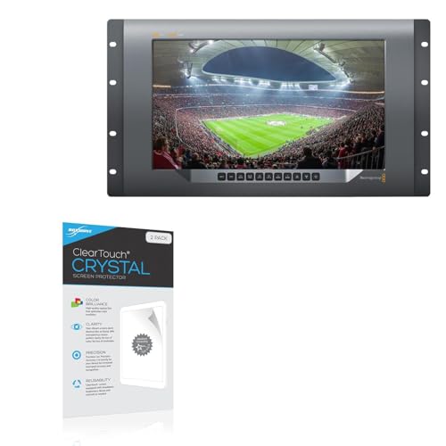 BoxWave Screen Protector Compatible With Blackmagic HDL-SMTV4K12G2 (15.6 in) - ClearTouch Crystal (2-Pack), HD Film Skin - Shields From Scratches