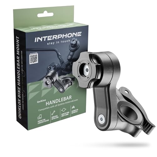 INTERPHONE QUIKLOX Supporto Telefono Moto da Manubrio, Porta cellulare moto universale compatibile...