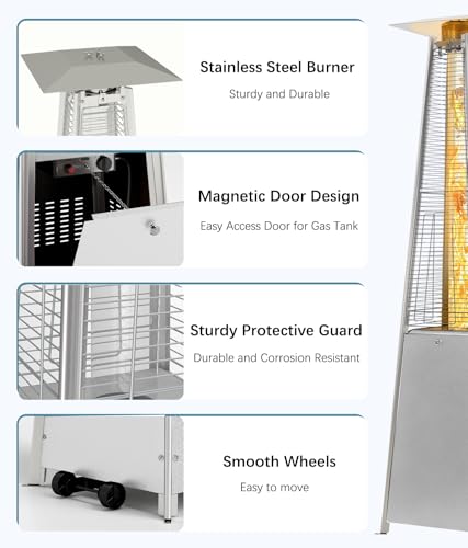 Pyramid-Patio-Heater48000-BTU-Outdoor-Propane-Patio-Heater-with-Detachable-Wheels-and-Protective-Cover-for-Terrace-GardenPoolsideGrey Pyramid Patio Heater48000 BTU Outdoor Propane Patio Heater with Detachable Wheels and Protective Cover for Terrace GardenPoolsideGrey
