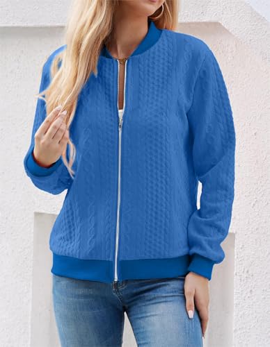 Image of WROLEM Zip Up Sweatshirts for Women Casual Outfits Cardigan Outerwear Trendy Winter Jackets Coat