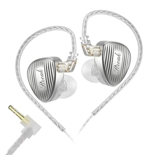 Image of Concept Kart GK Streak Hybrid in-Ear Monitor Wired IEM, KUN Dynamic Driver + Independent Micro-Planar Tweeter, Balanced Hi-Fi Sound, Silver-Plated Cable, 3.5mm Termination Plug (Silver)