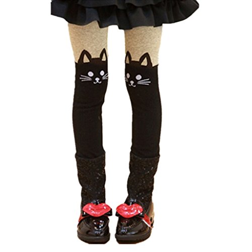 DreamHigh Girl's Black Cat Hosiery Long Cotton Overall Bottom Tights4