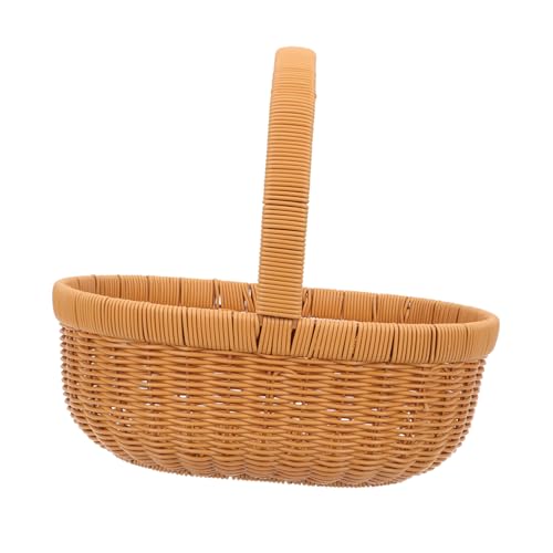 CAXUSD Panier De Pique-niques Extérieur Panier À Main Accessoires De Camping Contenant des Fruits Pain Sandwichs Collations Bouteilles De Vin