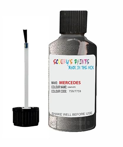 Scoobys Paints Back In The Mix Graphite Gray Touch Up Paint For Mercedes 224 Non-Metallic