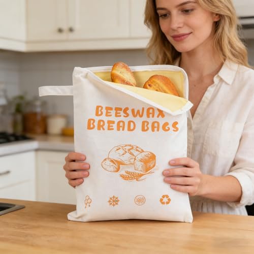 Bolsa de pan de cera orgánica de 33x43 cm para conservación 7