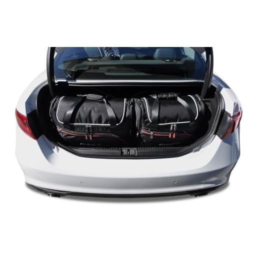 KJUST Bilväskor Set 4 st kompatibel med ALFA ROMEO GIULIA 2015 - Trunk dedikerad