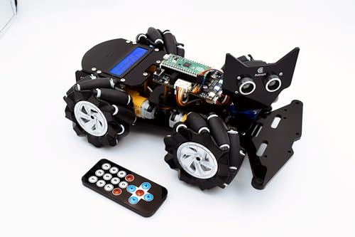 Adeept 4WD Omnidirezionale Mecanum Ruote Robot Kit Auto per Raspberry Pi Pico FAI DA TE STEM Telecomando Kit Robot Educativo con Display LCD e Tutorial