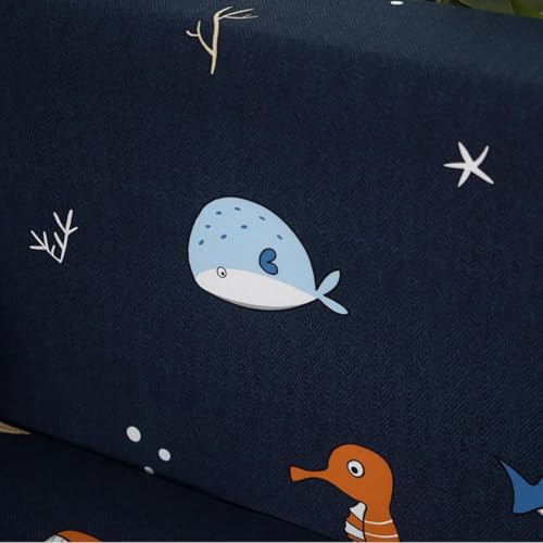 Image of HK Printed 5 Seater Sofa Cover Big Elasticity Cover Stretch Universal Sofa Slipcover 5 Seater (3 Seater Size 185-230cm and 1 Seater Size 90-145cm)