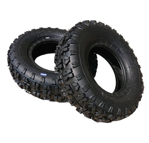HMParts 2 X Pneu 4.10-6 Quad Enfants Chasse-Neige Tondeuse Autoportée Tracteur de Pelouse