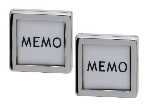 Preisvergleich Produktbild Code Red Herren-Manschettenknöpfe rhodiniert (Imitat) Memo Pad Manschettenknöpfe