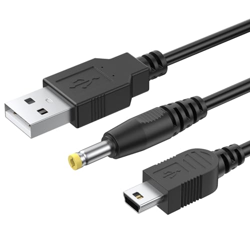 Image of Tobfit USB A Charging Cable for PSP 1000 /2000 /3000 /PS3, 2 in 1 USB A Data Charger Cable Lead for PSP 1000 2000 3000