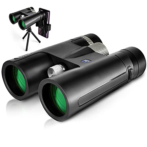 Fernglas 12x42 HD Kompaktes, Wasserdichtes und Beschlagfreies Zoom-Fernglas Mit Ultraklarem Sichtfeld Kann für Reisen…