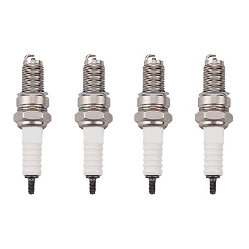 Breynet DPR8EA-9 Resistor Spark Plug (4929) Compatible With GoldWing Shadow Spark Plug Boulevard Savage Spark Plug Yamaha Rhino Grizzly Raptor Spark Plug(Pack of 4)