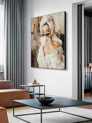 Peinture style loisirs féminins pour créer une ambiance chaleureuse au restaurant 80x120 cm