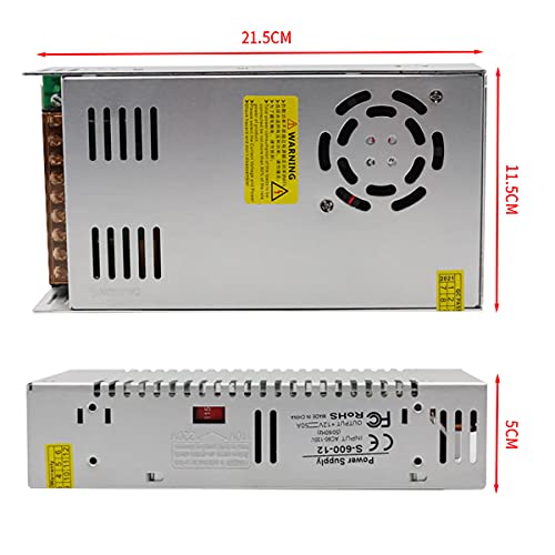 Nomal Dc Power Supply 12V 50A Ac Converter Dc Adapter Universal Regulated Switching Power Supply 12Volt 600W Power Supply For Cctv Radio Computer Project #TOP5