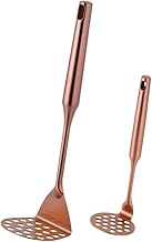 Meisha-Potato Masher,Heavy Duty & Durable SUS304 Stainless Steel Kitchen Utensil,Metal Food Ricer Masher Tool for Potatoes,Bean-Rosegold