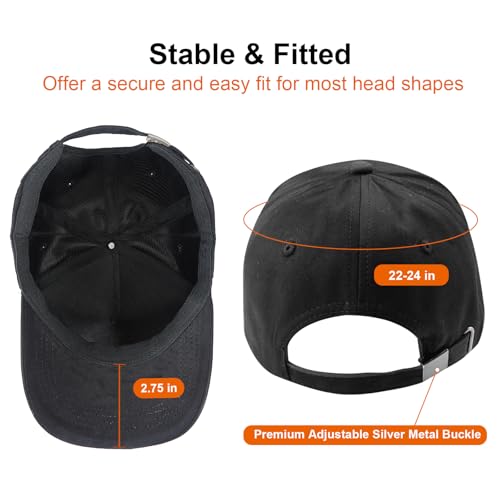 Image of Men's Hat Motorcycle Hat Adjustable Baseball Cap Motorcycle Gifts for Men Black