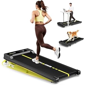 Walking Pad 1-10 km/h, 4 in 1 CHAOKE Laufband für Zuhause mit 9% Steigung, 2.75HP Walking Machine für Home Office mit Eingebaute Lautsprecher & App Steuerung, Keine Installation