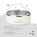 GrandTies Stainless Steel Engraved Pet Bowl | Reusable BPA-Free Insulated Cat & Dog Bowls | Large Heavy Duty Non Skid Spill Proof Dog Bowl | Outdoor Dog Water Bowl (42oz, Ivory White)