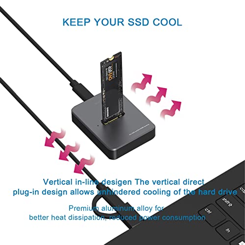 Cofre Externo USB C Para SSD M.2 NVME SATA USB 3.1 10Gbps miniatura 5