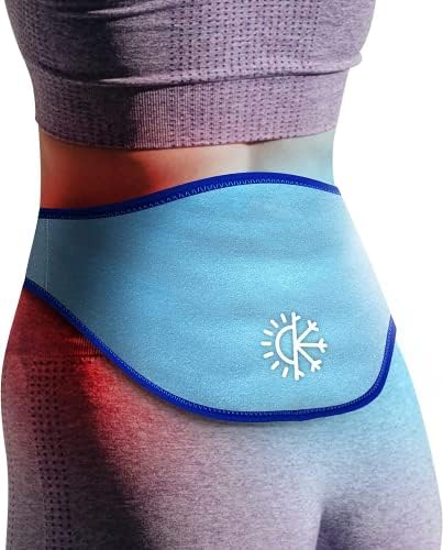Back Pain Relief Hot and Cold Gel Pack | Targeted for Upper and Lower Back Pain Relief | Non Irritable Adjustable Straps | Reusable Gel Packs for Relief