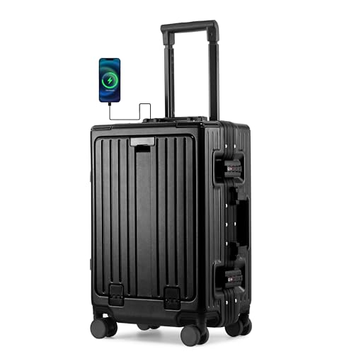 UrbanExplorer 20" TSA Aluminum Carry-On with Spinner Wheels