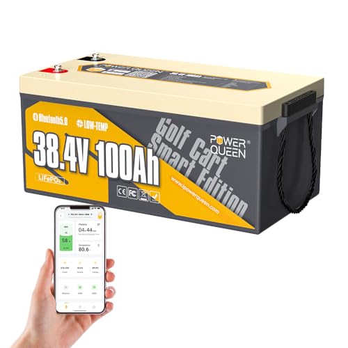 Image of Power Queen LiFePO4 Battery 36V 100Ah, Bluetooth Lithium Battery Group8D
