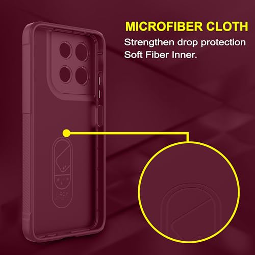 Image of amazon basics Back Case Cover for Motorola G57 Power 5G | Compatible for Motorola G57 Power 5G Back Cover | Liquid Silicon Magic Case with Camera Protection | Plum