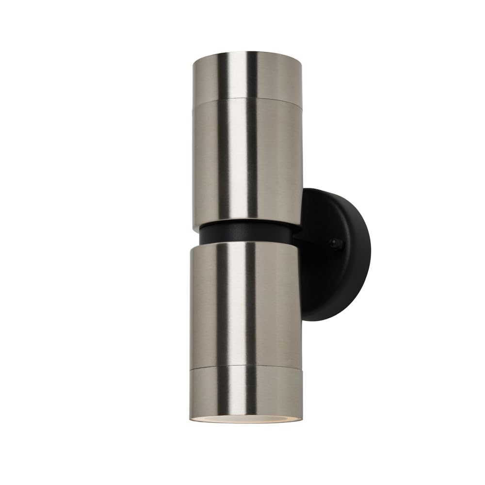 Litecraft Ansa Up & Down Outdoor Stainless Steel IP65 Rated Garden Wall Light