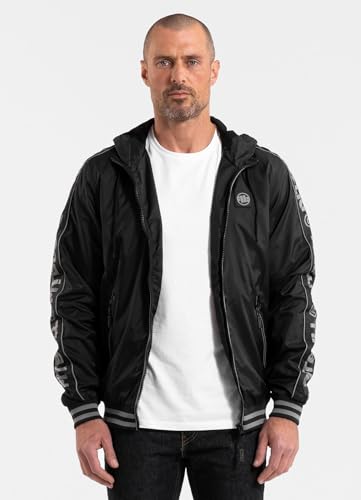 PITBULL - Übergangsjacke Herren mit Kapuze Whitewood, Winddichte Herren Jacke Übergang mit Reißverschluss, Bequeme Seitliche Taschen, Frühlingsjacke XL